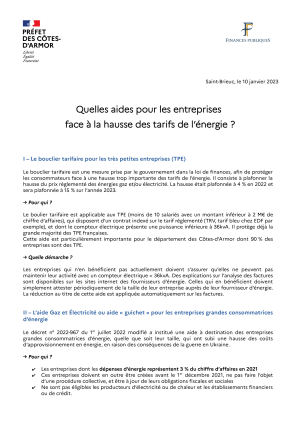 drct les aides aux entreprises face a la hausse des tarifs de l energie janvier 2023 1