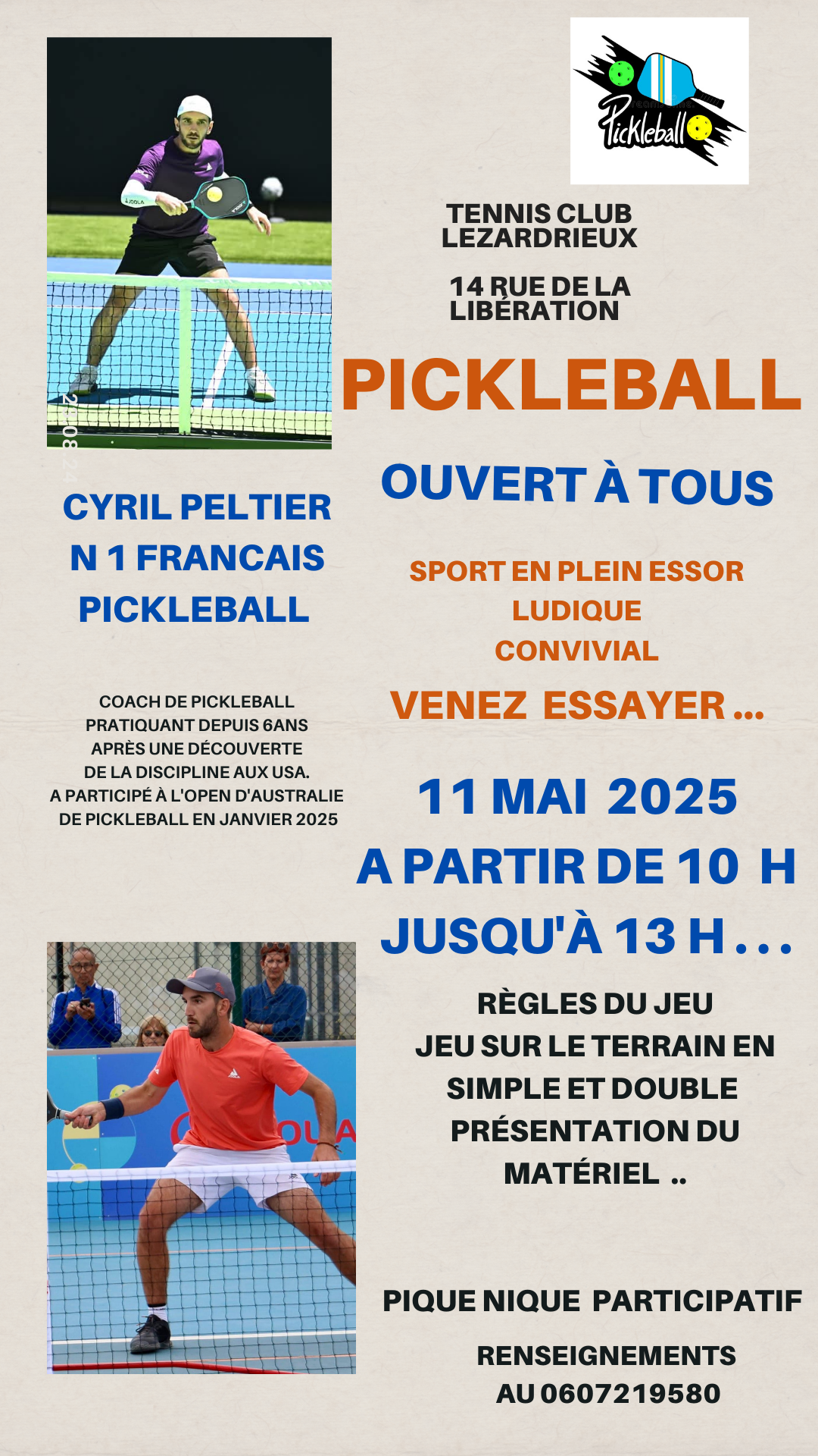 Pickle Ball 11 mai