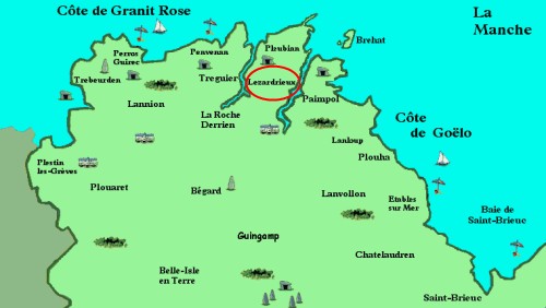 Carte des Côtes-d'Armor